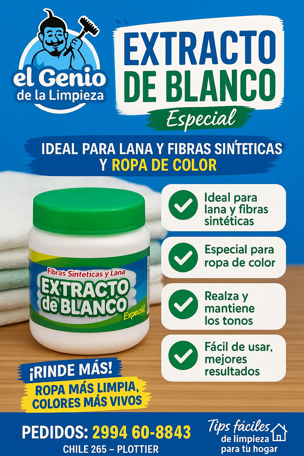 Ejemplo de anuncio: limpieza del hogar